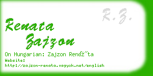 renata zajzon business card